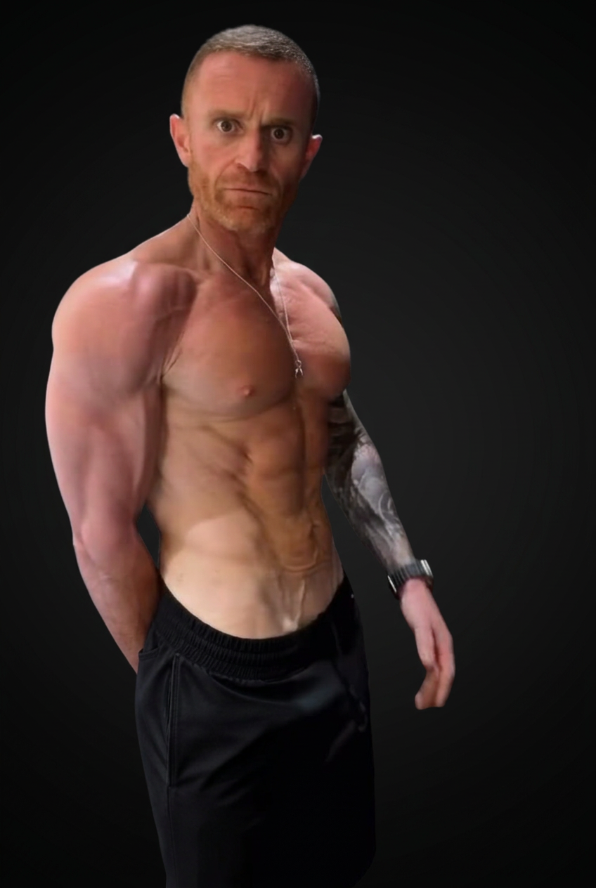 Phil James after his transformation